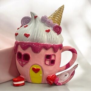 Love and Cupcakes Valentine’s Day Whipped Cream Cup Hearts House Light Up Cone